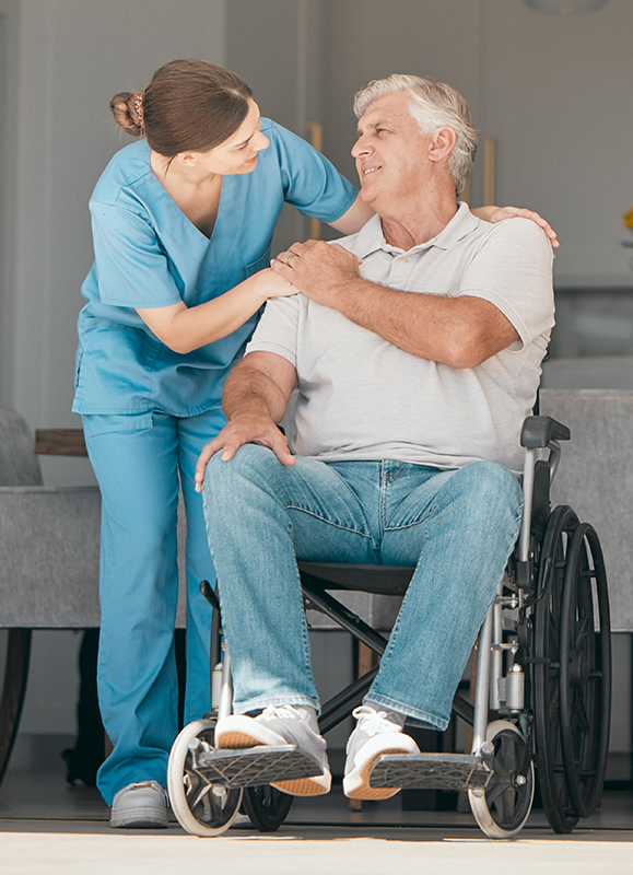 woman-doctor-and-wheelchair-in-elderly-care